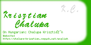 krisztian chalupa business card